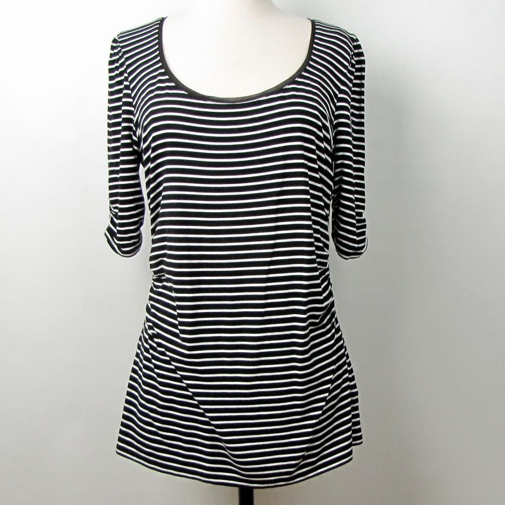 White House | Black Market Striped Jersey Tee S
